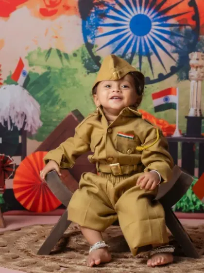 Little patriot, big dreams. Jai Hind. We love celebrating national pride with our Independence Day theme.