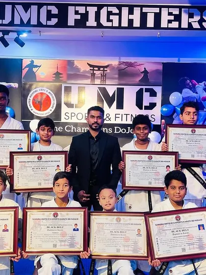 Our team of newly certified black belts stands together, a testament to their shared journey and hard work.