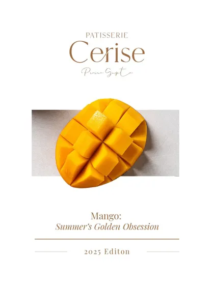 Mango is summer's golden obsession, and the star of my 2025 edition menu. This image captures the pure, simple beauty of the fruit that inspires so many of my creations.