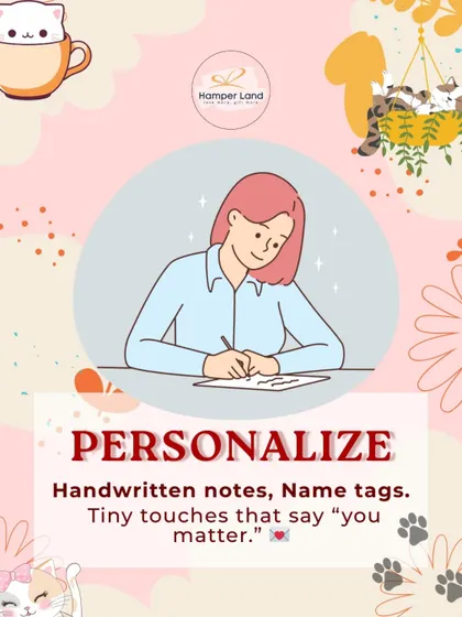 Tiny touches like handwritten notes and custom name tags say "you matter." These small details are what transform a nice gift into an unforgettable one.