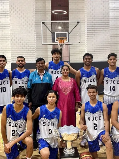As winners of the INFINI National Sports Fest at PES University in 2024 with the SJCC team. Success comes from dedication and teamwork.