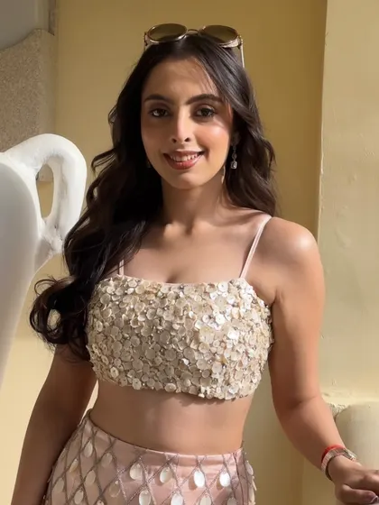 A lovely portrait of Yashodhra Seth. Her voluminous waves are the star of the show, demonstrating a classic glam look that is always in demand.