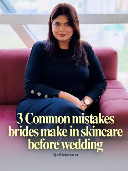 A summary of the 3 most common skincare mistakes I see brides make. Avoid new treatments close to the wedding, never skip sunscreen, and don't over-exfoliate your skin.