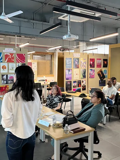 Another student presents her work to the jury. Sharing our practical experience with aspiring designers is an important part of our commitment to the architecture and design community.