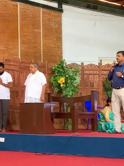 Images from the flag hoisting ceremony at S-VYASA University. Receiving blessings from Guruji on such an auspicious occasion was a profound experience.