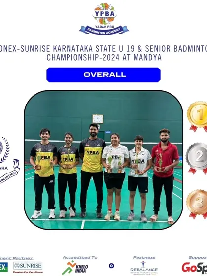 Our overall medal tally from the Karnataka State U19 & Senior Badminton Championship in Mandya.