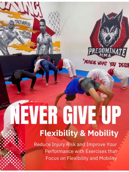 Never give up on flexibility and mobility. We use exercises like the wheel pose to reduce injury risk and improve performance by opening up the spine and shoulders.