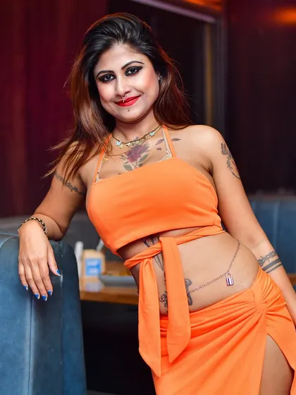 A confident pose from a guest enjoying the atmosphere at Hydra Club. The vibe is everything.