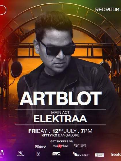 My personalized flyer for a Redroom Friday with Elektraa, where I played both the opening and closing sets.