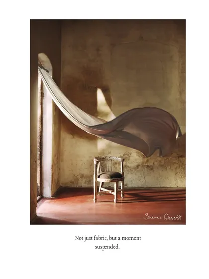 Sometimes the story is in the stillness. This shot captures a single moment where fabric becomes sculpture, suspended by a breeze. It’s an example of how we find poetry in the ordinary for lifestyle product campaigns.