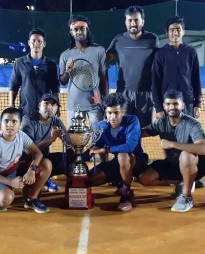 The runners-up team from the September 2021 TTPL posing with the trophy. Reaching the final is a massive achievement, and this team fought hard in every match.