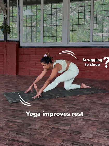 Struggling to sleep is a common sign of a stressed nervous system. A consistent yoga practice, including gentle hamstring stretches like Ardha Hanumanasana (Half Split), can significantly improve your rest and help you wake up feeling refreshed.