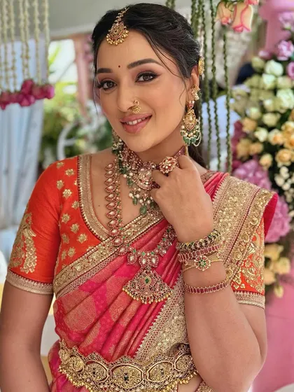 A final, glamorous shot of Malavika, the epitome of a modern, confident bride.