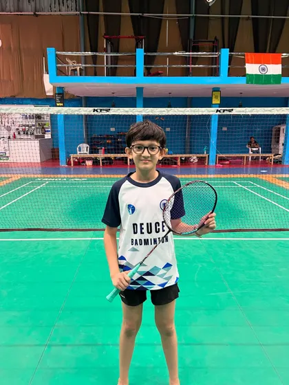 This young player from our U13 team is ready to showcase his skills.