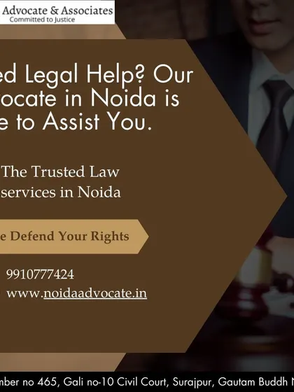 Need legal help? As an advocate in Noida, I am here to assist you with trusted law services and to defend your rights.