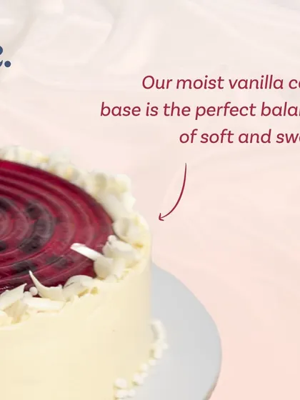 Reason 2: Our moist vanilla cake base is the perfect balance of soft and sweet.
