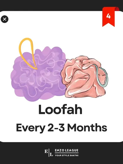 Your loofah sits in a damp environment, making it a breeding ground for bacteria. I advise replacing it every 2 to 3 months to ensure you're getting clean.