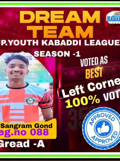 Congratulations to our player Sangram Gond for being selected as the Best Left Corner in the UP Youth Kabaddi League. A well-deserved achievement.