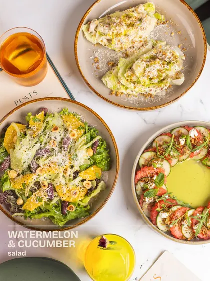 This version highlights our Watermelon & Cucumber salad, a perfect balance of sweet and spicy.