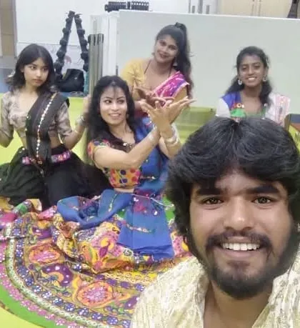 A fun selfie with my students before our performance. We're a team and we always support each other.