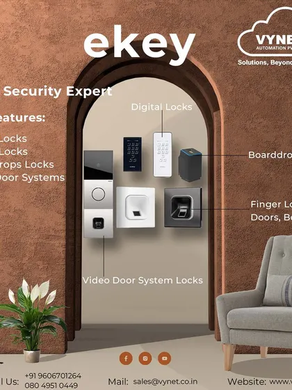 This diagram shows the different types of smart security hardware I install. My expertise covers everything from finger locks and digital PIN pads for doors to specialized locks for cabinets and integrated video door systems.