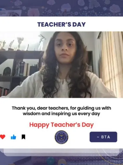 More heartfelt wishes from our students on Teacher's Day. We believe in celebrating the people who inspire and nurture talent at our academy.