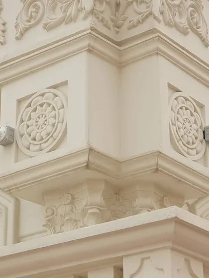 Another example of a clean two-camera installation on a building with detailed architecture. I make sure the placement is effective and looks good.