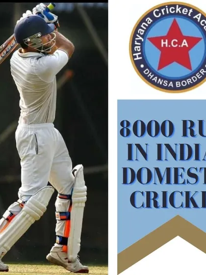 A major milestone for our senior player, Rajat Paliwal, completing 8000 runs in Indian domestic cricket. His consistency and impressive first-class average are an inspiration.
