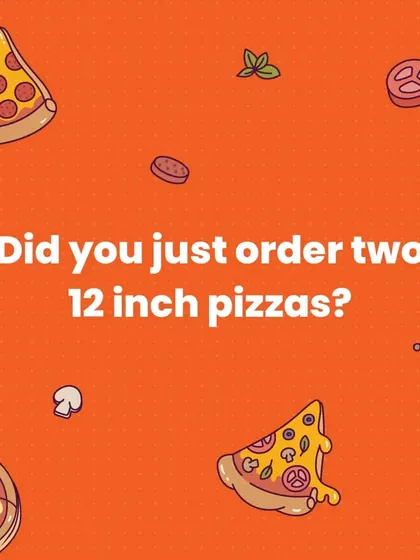 Did you just order two 12-inch pizzas thinking it's more than one 18-inch pizza? Let's check the math and find out which is the better deal.