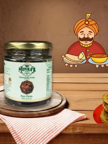 The rich, sweet flavour of my Date Pickle makes it a perfect accompaniment to a variety of Indian meals, adding a touch of gourmet flavour.