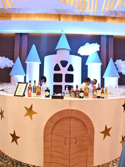 A fantasy-themed castle bar, perfect for a child's magical birthday party.
