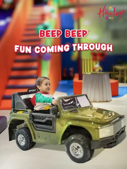 Beep beep, fun coming through! Fasten your seatbelts for some out-of-this-world playtime in our fun and safe ride-on cars.