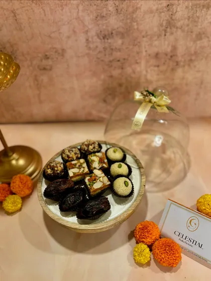 The assortment of sweets inside our 'Magnificent Sweet Cloche' is a delightful mix of textures and flavors.