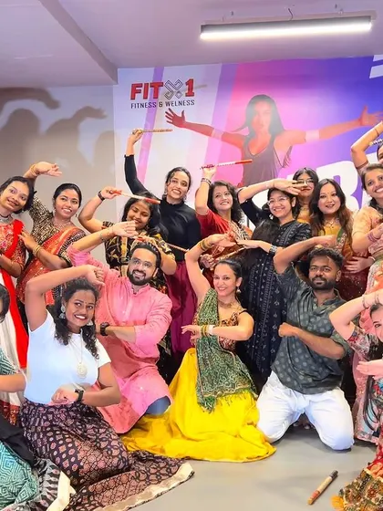 The whole squad striking a pose. This picture shows the fun and camaraderie we build during our workshops.