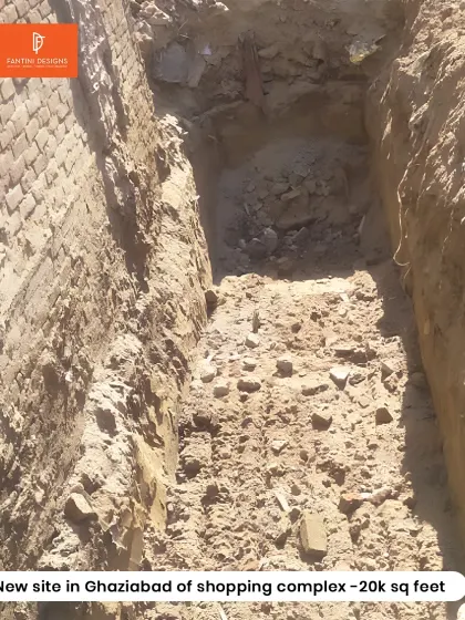 This image shows a trench being dug for the foundation footings. Every step, no matter how small, is part of the larger process of building a strong and durable structure.