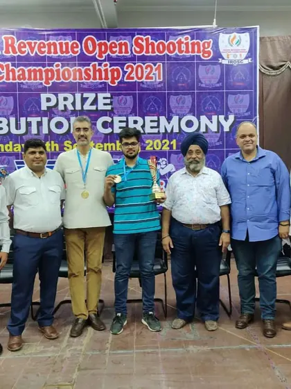 Posing with a group of winners and officials after the prize distribution. It takes a dedicated team to manage a competition of this size.