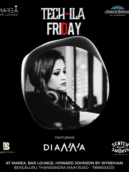 The flyer for "Tech-ila Friday," my first gig of 2023, at Marea Bar Lounge.