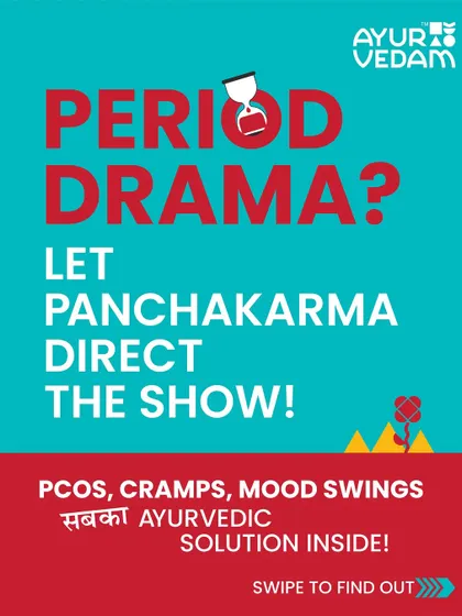 Period drama every month? Let's direct a new show. For issues like PCOS, cramps, and mood swings, Ayurveda offers a holistic solution. Panchakarma therapies work to detoxify, balance hormones, and bring harmony back to your cycle.