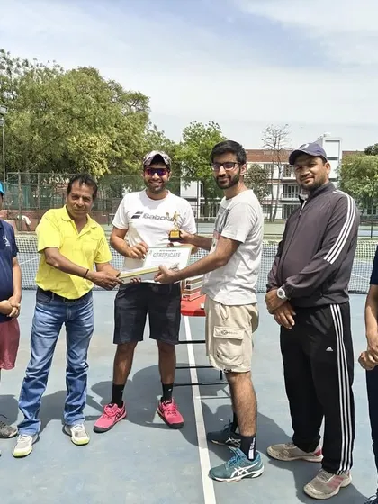 Another shot from the award ceremony at our Ad In Tennis Open. We are committed to creating competitive opportunities for the tennis community in Delhi.