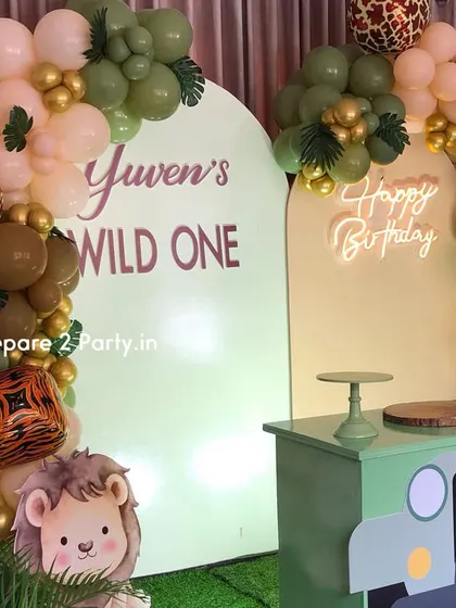 Explore my jungle, safari, and animal themed decorations. I use a variety of elements like character cutouts, welcome signs, and custom props to create a fun and wild adventure.