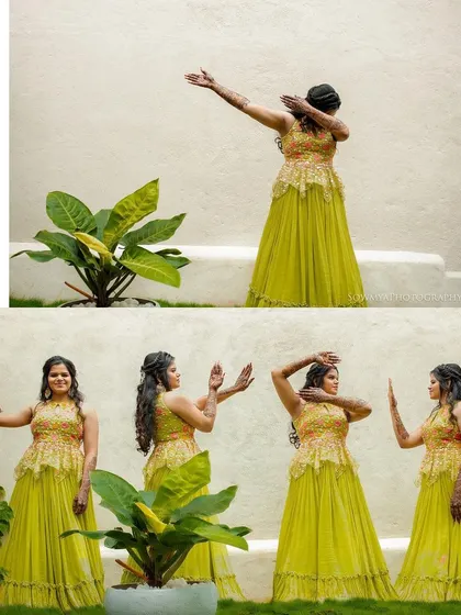 My clients love to have fun while showing off their henna, and these poses perfectly showcase the full design.