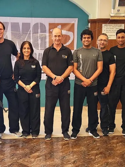 Our Indian instructor team receiving an update from Master Eyal Yanilov in Mumbai. Continuous education is a core part of the KMG system.