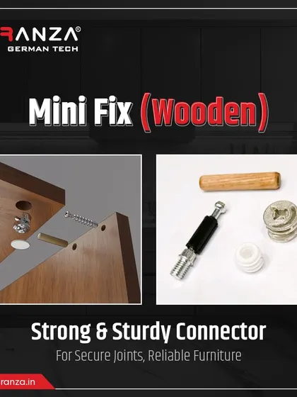 For secure joints and reliable furniture, I provide wooden mini-fix connectors and dowels. These components are essential for sturdy, seamless furniture assembly.