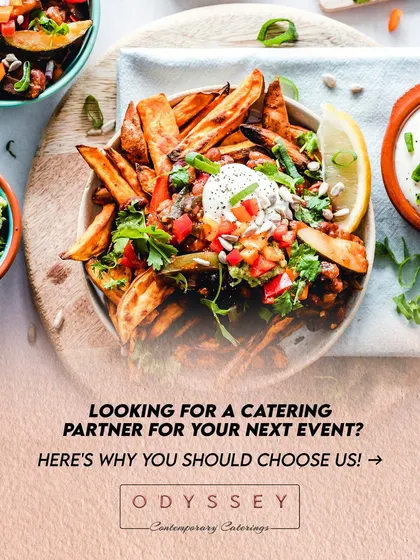 This graphic serves as an introduction to why you should choose us for your next event. The answer lies in the words of our happy clients and the quality of our food.