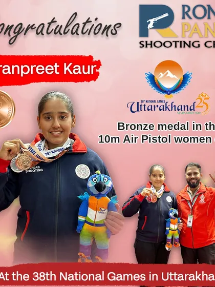 Simranpreet Kaur Brar's first national-level medal in the 10m event came within just a few months of starting with us. Her bronze at the National Games is just the beginning of what we believe will be an illustrious career.