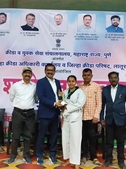 Aarya Pandit receiving her bronze medal at the School Games State Championship. It takes immense courage to compete at this level, and she showed the heart of a true martial artist.