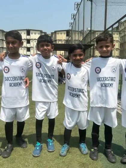 Our U-7 team ready for the season in their new white jerseys. They look sharp and are excited to represent the academy.