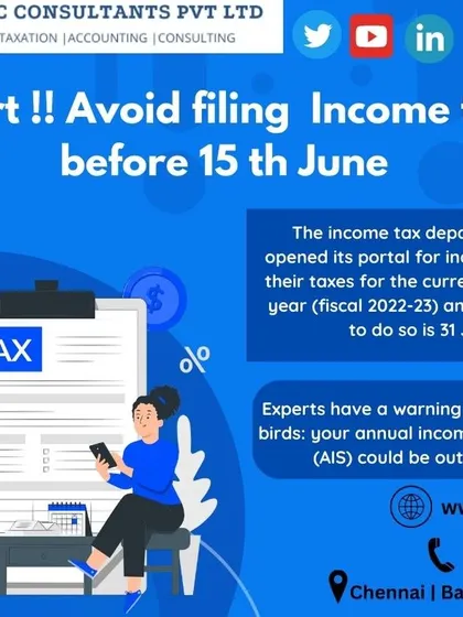 Here's a pro tip: avoid filing your income tax return too early, specifically before June 15th. Your Annual Information Statement (AIS) might be updated with new data, and filing before it's finalized could lead to discrepancies. I advise my clients on the optimal time to file.