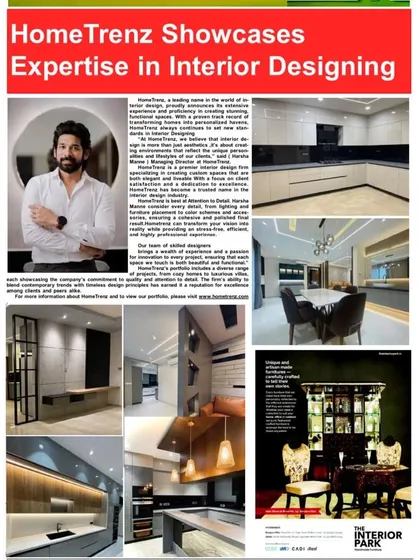 A proud moment, being featured for my expertise in interior designing. This article showcases several of my projects, from modern kitchens to elegant dining rooms.