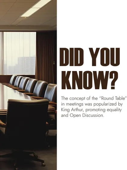 Did you know the concept of the "Round Table" was popularized to promote equality and open discussion? Our modern conference tables are created in that same spirit, bringing people together around lasting design.